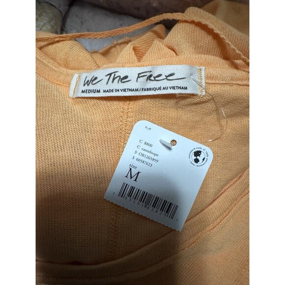 NEW Free People Women’s M Peach Sammie V-Neck Short Sleeve Tunic Top HOBO NWT - Picture 6 of 8